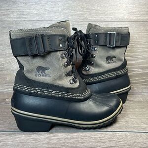 Sorel Winter Fancy Lace II Warm Waterproof Women’s Size 5 Black Kettle Boots